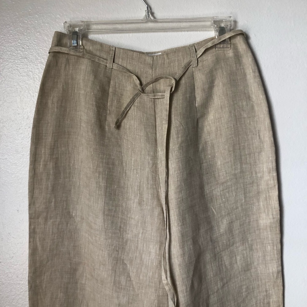 100% Linen High Waisted Pants